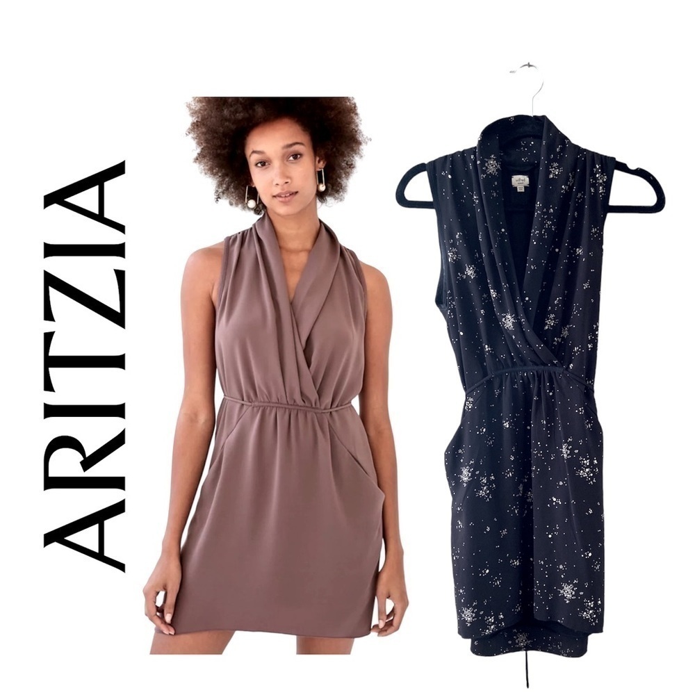 WILFRED Sabine Dress Speckled Black Size XS